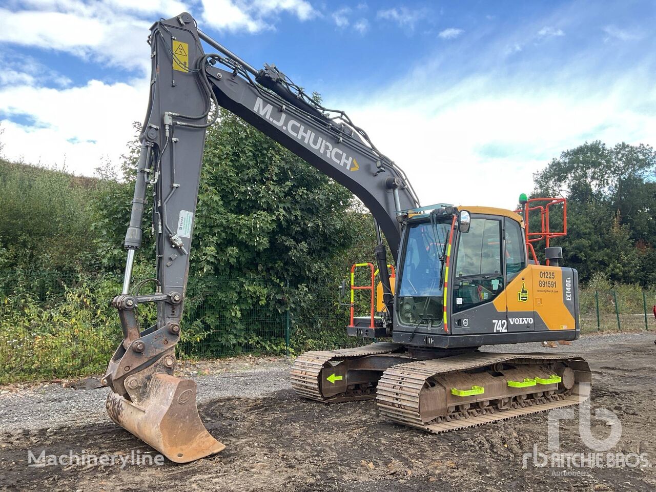 Volvo EC140EL paletli ekskavatör