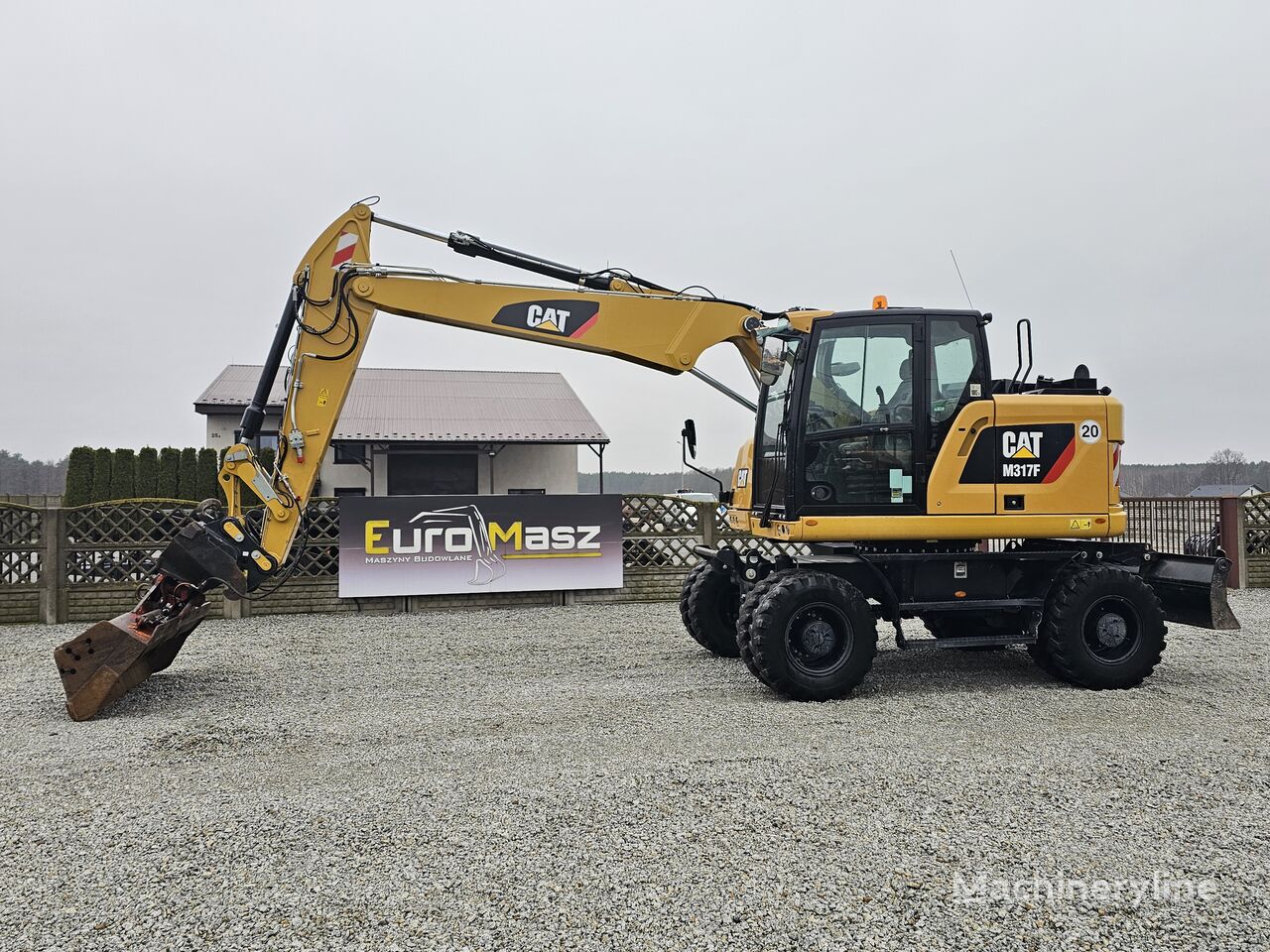 Caterpillar M317F, 2020 ROK, 3350 MTH wheel excavator