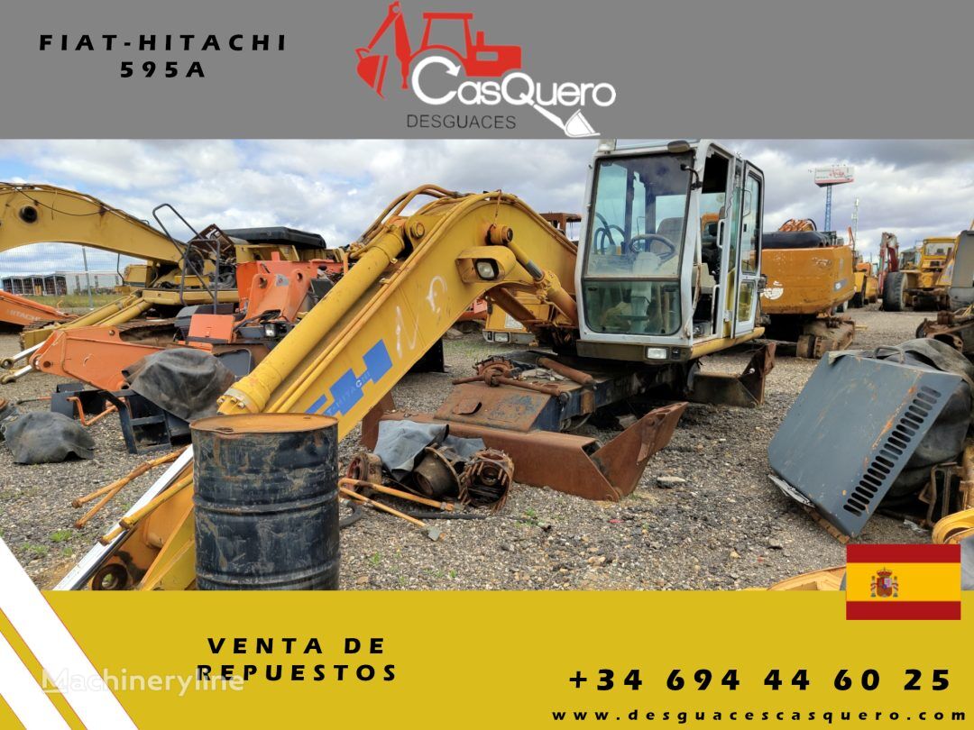 بیل مکانیکی چرخ لاستیکی Fiat-Hitachi 595A برای قطعات یدکی