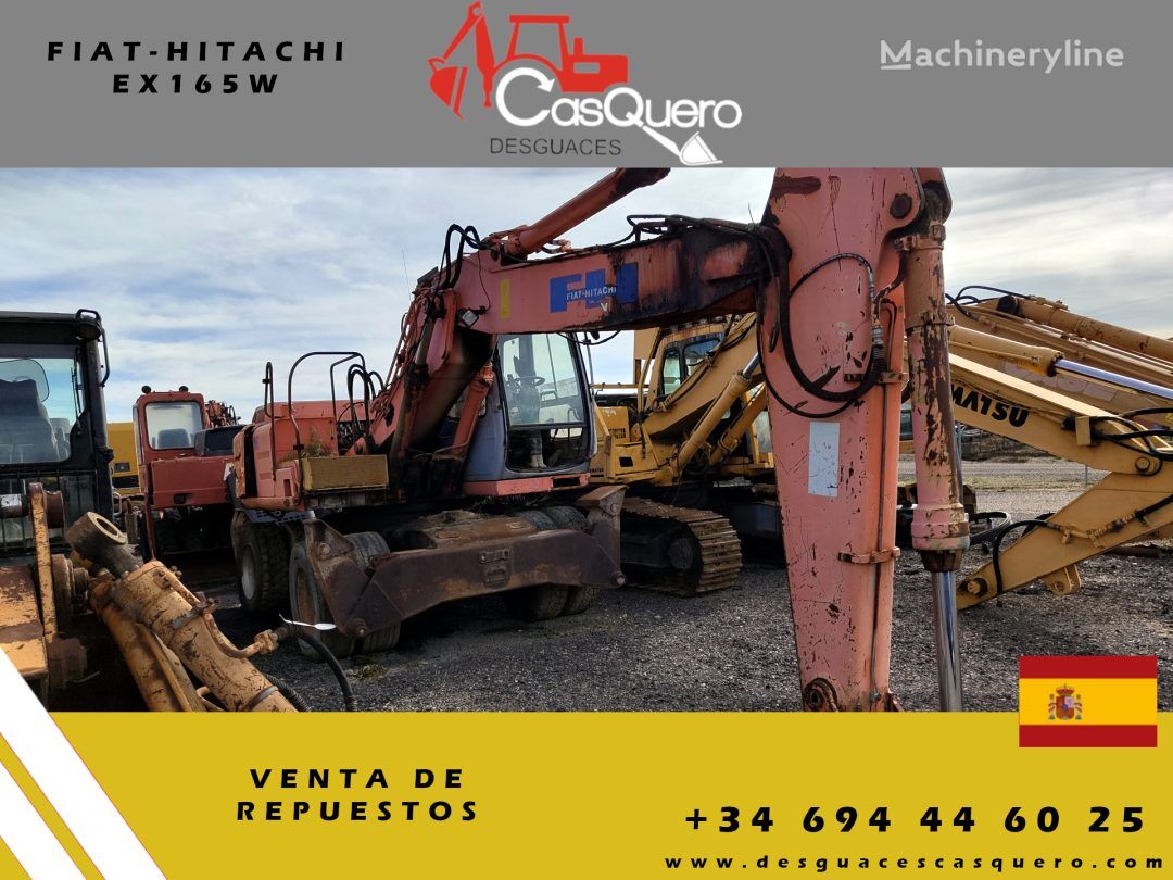 用于获取部件的轮式挖掘机 Fiat-Hitachi EX165W