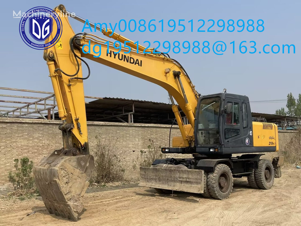 Hyundai R210W-7 excavadora de ruedas