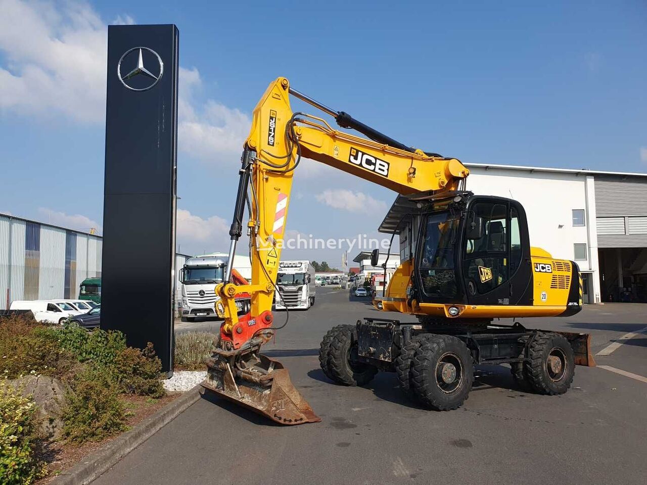 JCB JS 175 W / 2016 / 3.814h / Löffelpaket wheel excavator