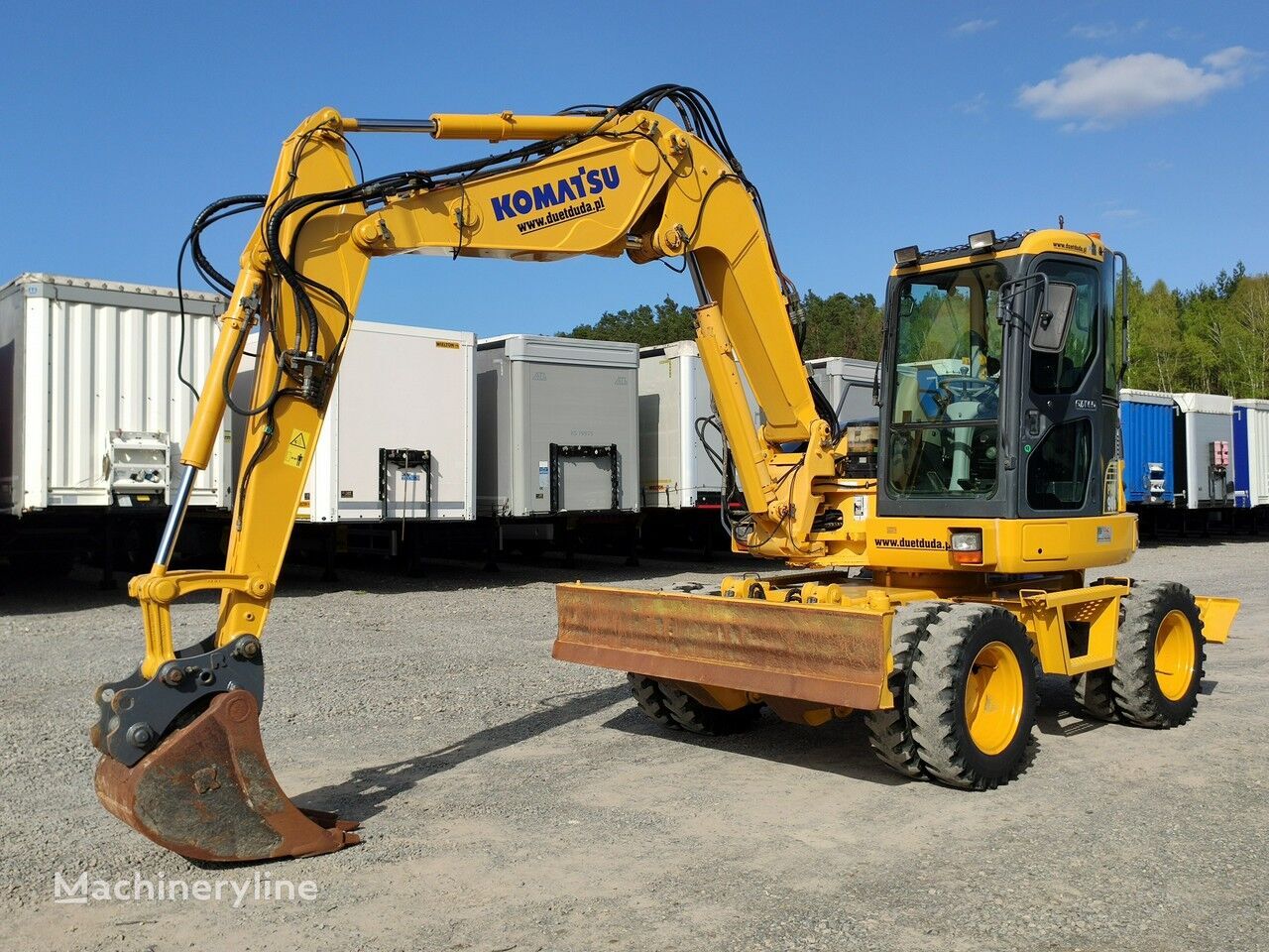 Komatsu PW 98 MR 8 Pług + Podpory 10ton Szybkozłącze wheel excavator