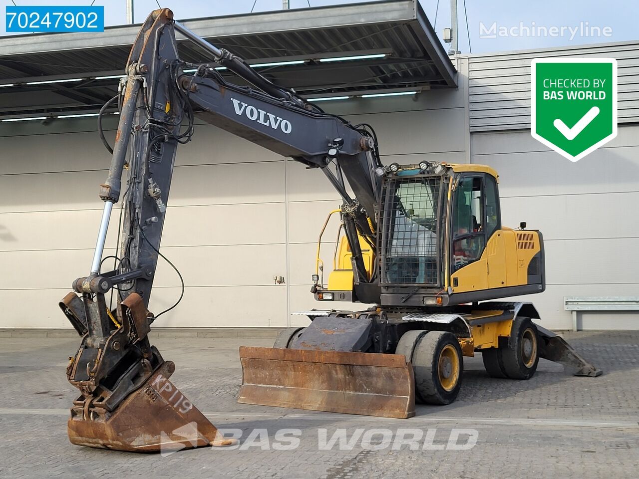 Volvo EW160 C EW160C OUTRIGGERS AND BLADE wheel excavator