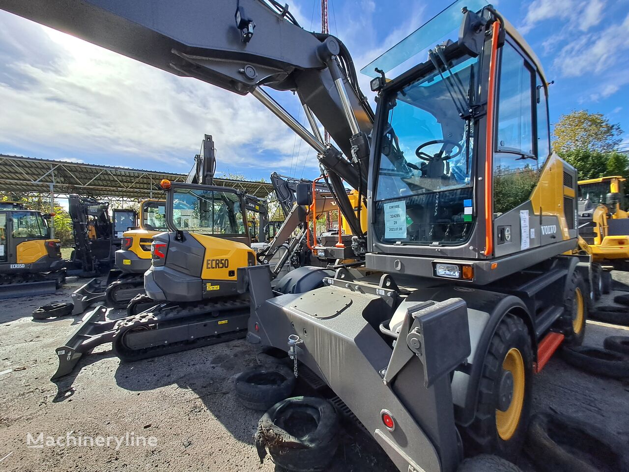 new Volvo EW160E wheel excavator