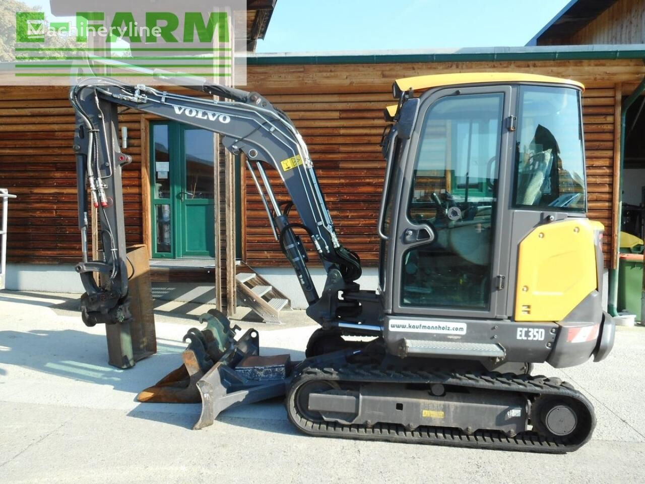 Volvo ec35d ( 3.520kg ) powertilt + hydr. sw + 3 löffe hjulgraver