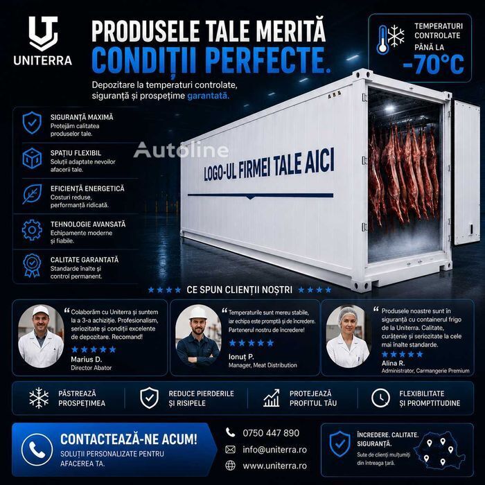 Рефконтейнер 20 футов Container frigorific pentru carmangerii abatoare si procesare ca - Autoline