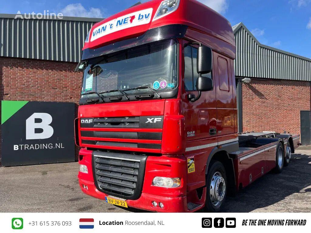 контейнеровоз DAF XF 105.410 - 579.000KM - Lift/Steering axle - Dhollandia 1500KG