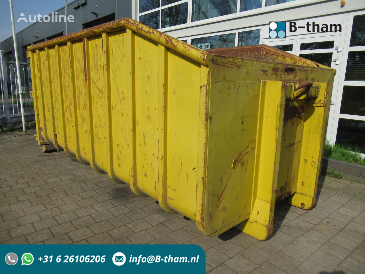 sasis kontainer KTK Mollen Container Haak L: 4,8 m inh, ca. 19m3 Open hoog