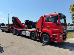 MAN TGS 37.440 8X4 KRAAN FASSI F820 + WIPKAR G&V - ALLE TWISTLOCKS - container chassis