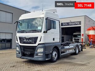 MAN TGX 26.480 6x2-2 LL ZF Intarder / Standklimaanlage / Liftachse camión de contenedores