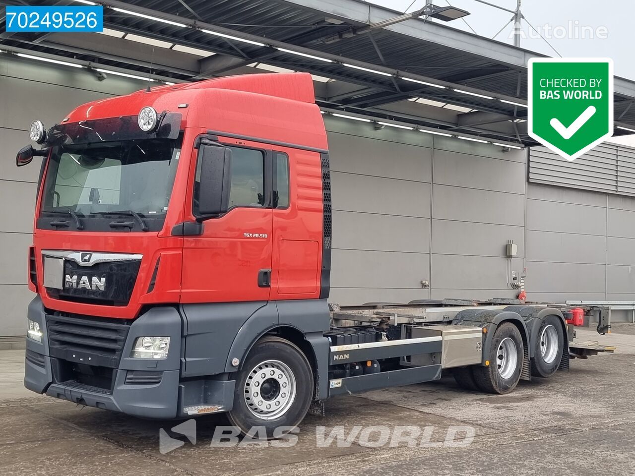 camion porte-conteneur MAN TGX 28.510 6X2 XLX Retarder ladebordwand Liftachse Navi Xenon