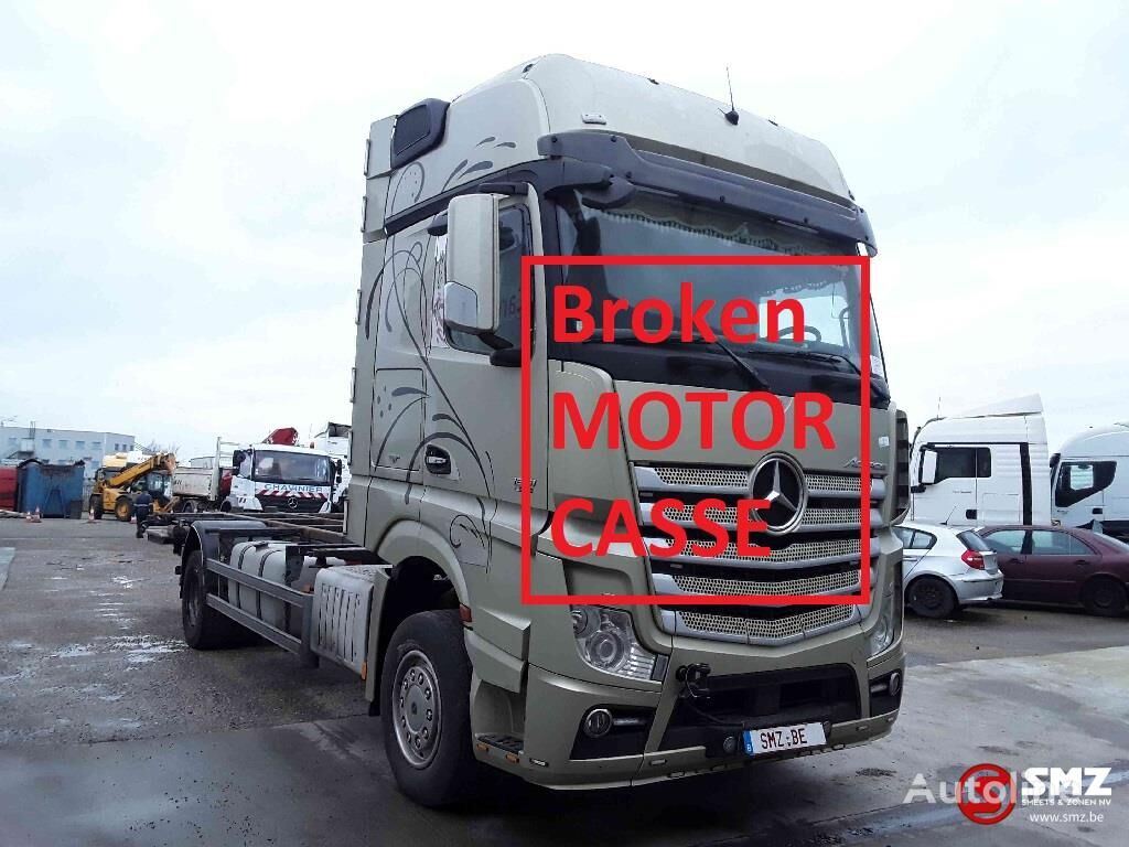 شاحنة نقل الحاويات Mercedes-Benz Actros 1851 motor KO broken casse