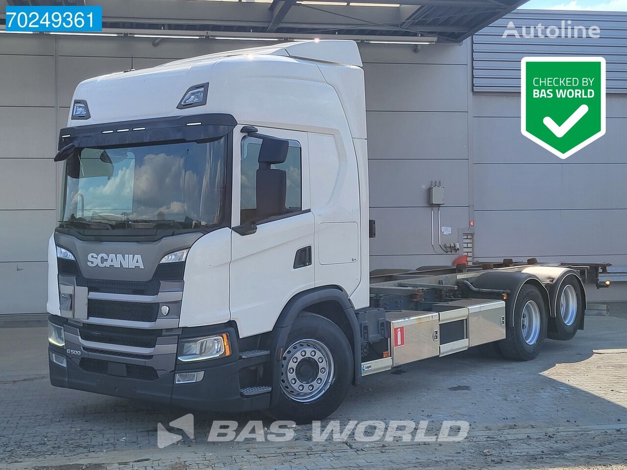 camião de contentores Scania G500 6X2 Retarder CG20H ACC Liftachse LED