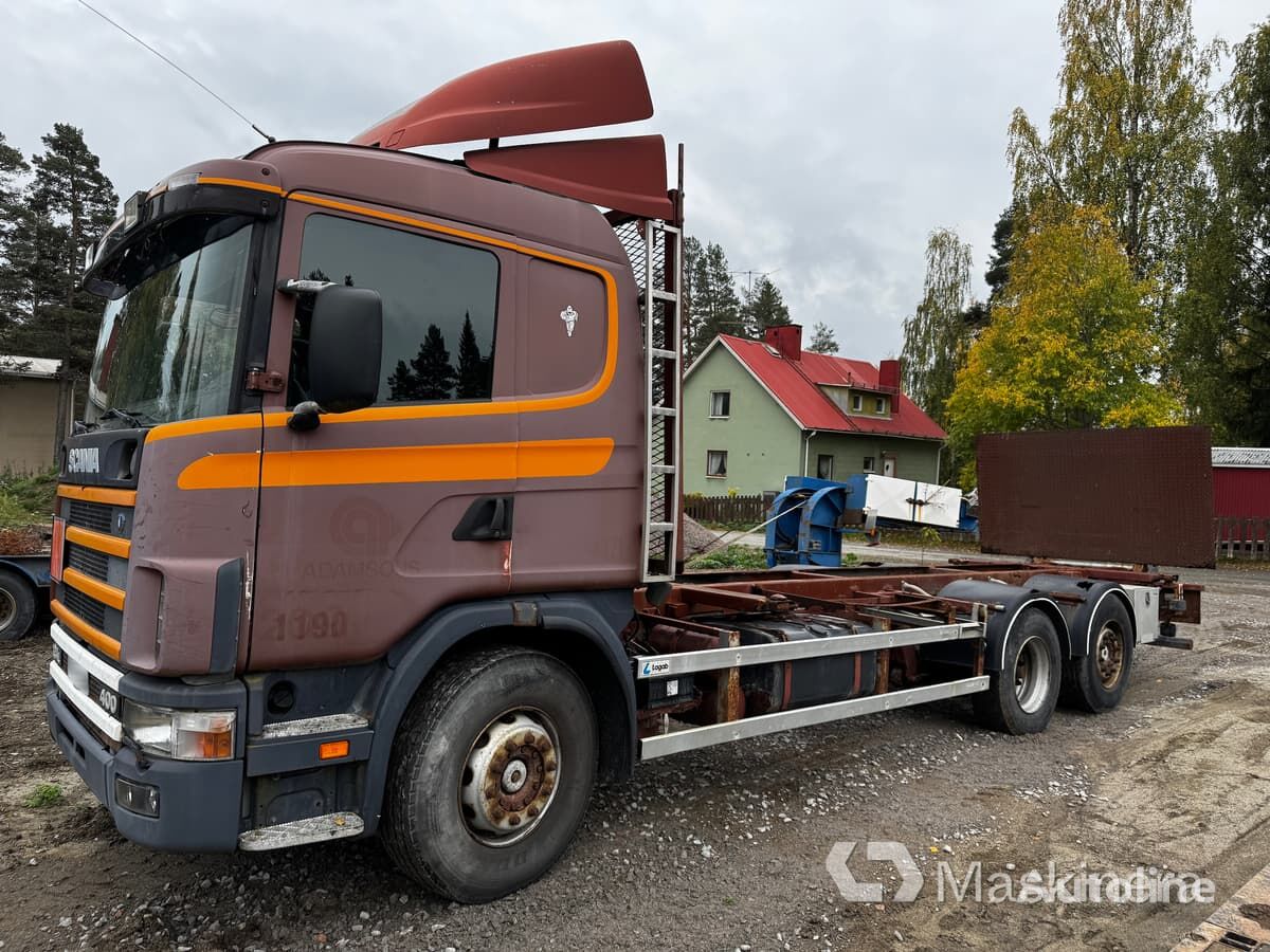 Scania R124 LB 6X2 NB400 camión de contenedores