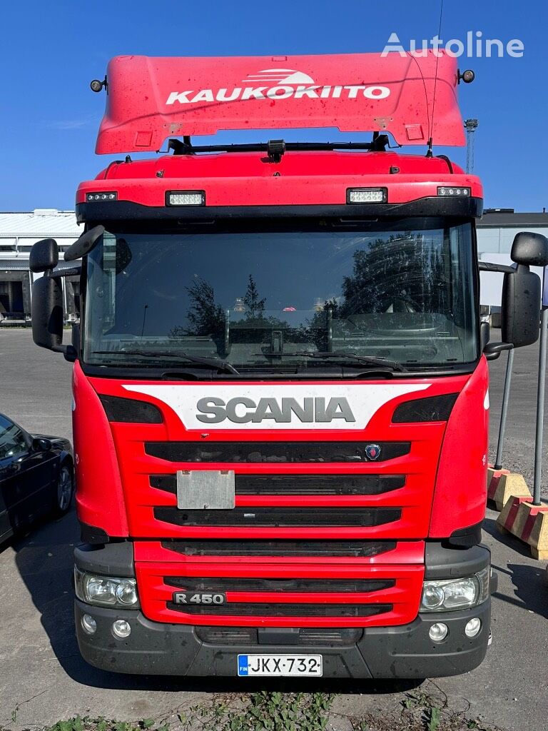 camion porte-conteneur Scania R450 6x2 konttilaitteilla