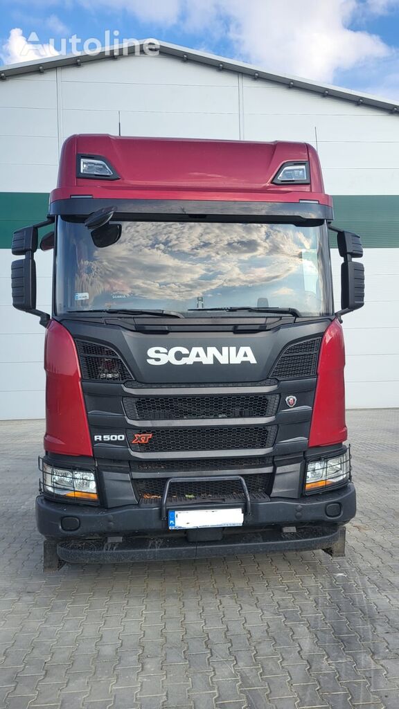 camião de contentores Scania R500 + reboque porta contentores