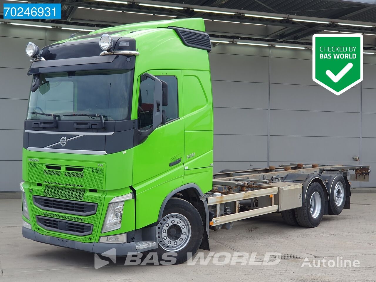 sasis kontainer Volvo FH 500 6X2 Globetrotter VEB+ Liftachse Euro 6