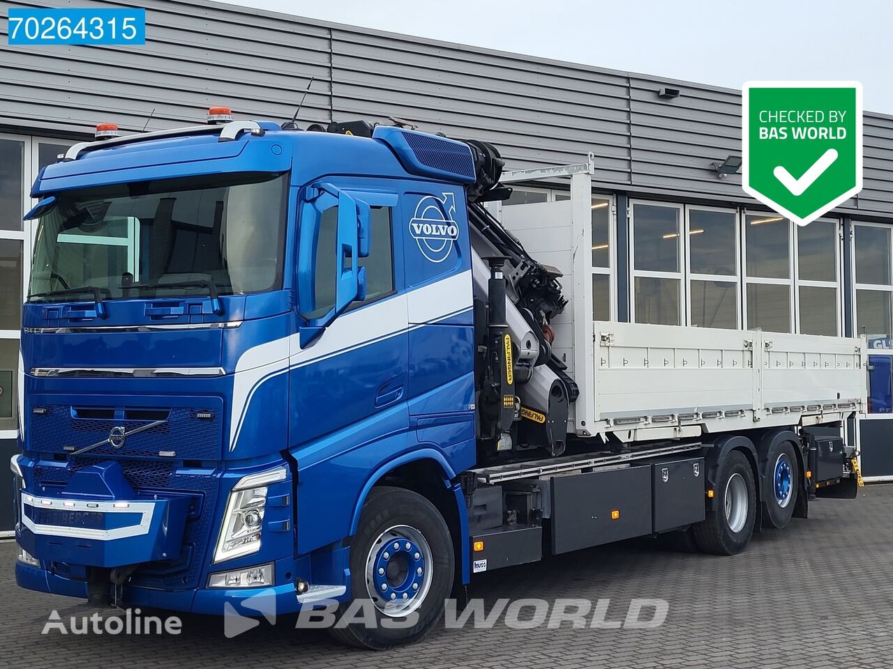 Volvo FH 540 6X2 Palfinger PK37.002 TEC 7 Kran + Jib Winch Lift+Lenkac container chassis