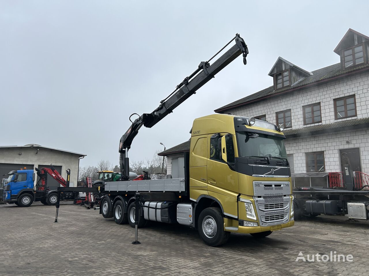 Volvo FH 540 8x4 Tridem duży dźwig PM 42  container chassis