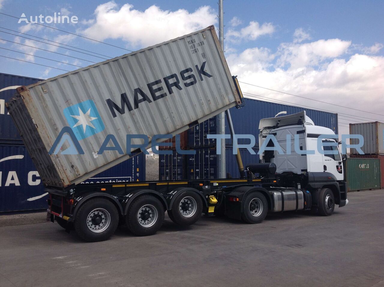 Arel Trailer TIPPING SKELETAL CONTAINER SEMI TRAILER 20 FT 30 FT 40 FT 45 FT semirremolque de contenedores nuevo