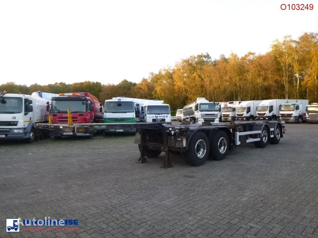 العربات نصف المقطورة شاحنة نقل الحاويات D-Tec 4-axle container combi trailer (2 + 2 axles)