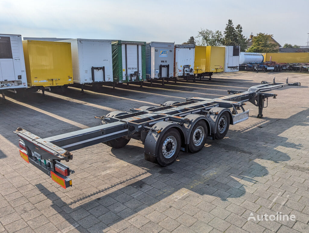 العربات نصف المقطورة شاحنة نقل الحاويات D-Tec FLEXITRAILER VCC-01 Multi 3-Assen BPW - Schijfremmen - Lift-As -