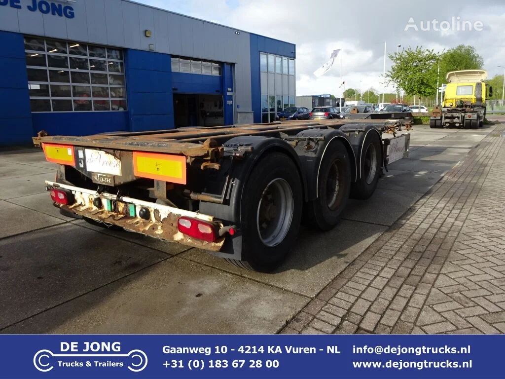 D-Tec FT-43-03V / Flexitrailer / 2x Extendable / BPW + Disc / 1x Lift  container chassis semi-trailer