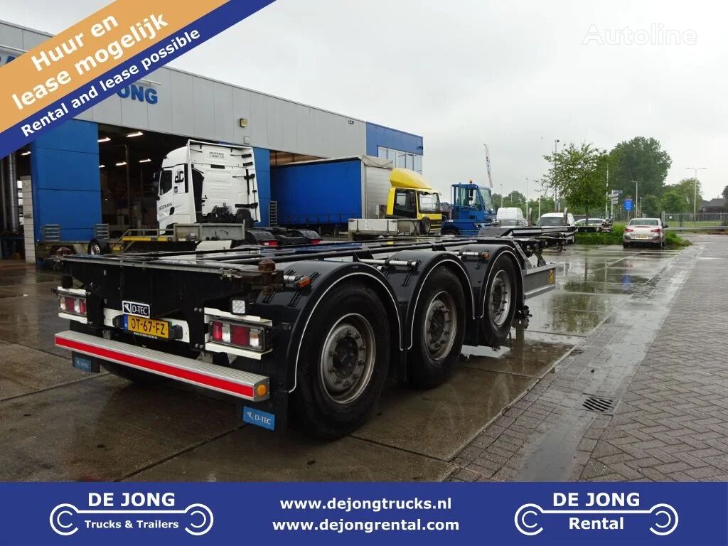 D-Tec FT-LS-S / 2x Extendable / Lift Axle / Disc container chassis semi-trailer