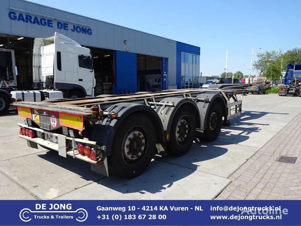 semi-trailer dengan sasis untuk kontainer D-Tec Flexitrailer / 3x Extendable / Disc / Lift Axle