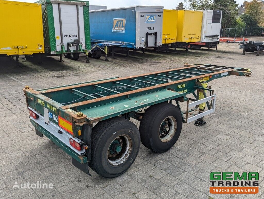 semi-remorque porte-conteneurs Flandria COP2B 2-Assen ROR Drumbrakes - Steel Suspension - 3140KG - 20FT