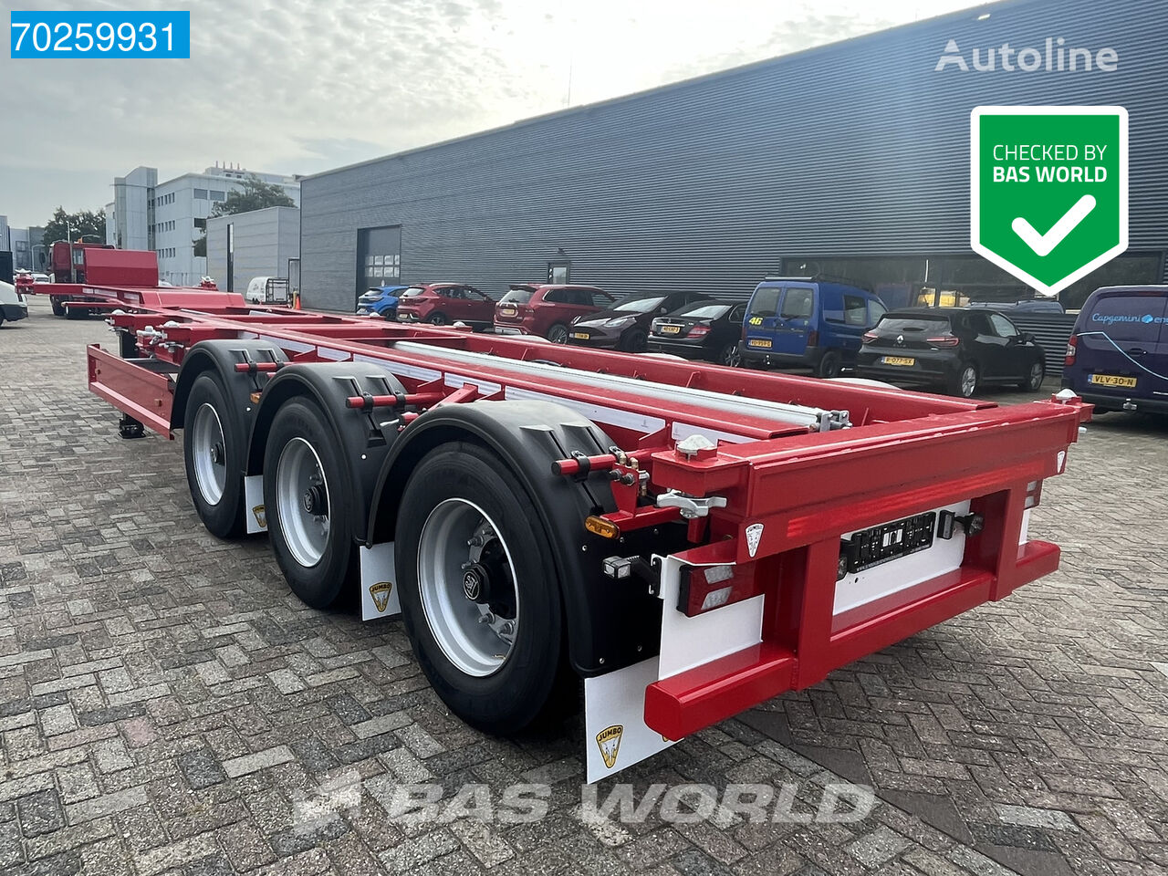 new Groenewegen 45.11 CCU.16-27 2x 20ft 40ft 45ft liftachse container chassis semi-trailer