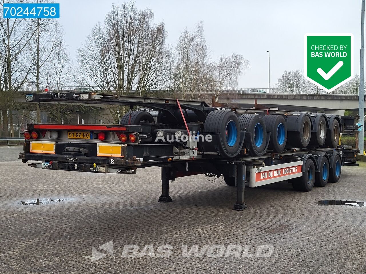 Hertoghs O3 45 Ft 3 axles 3 units 45 Ft more available Containerauflieger