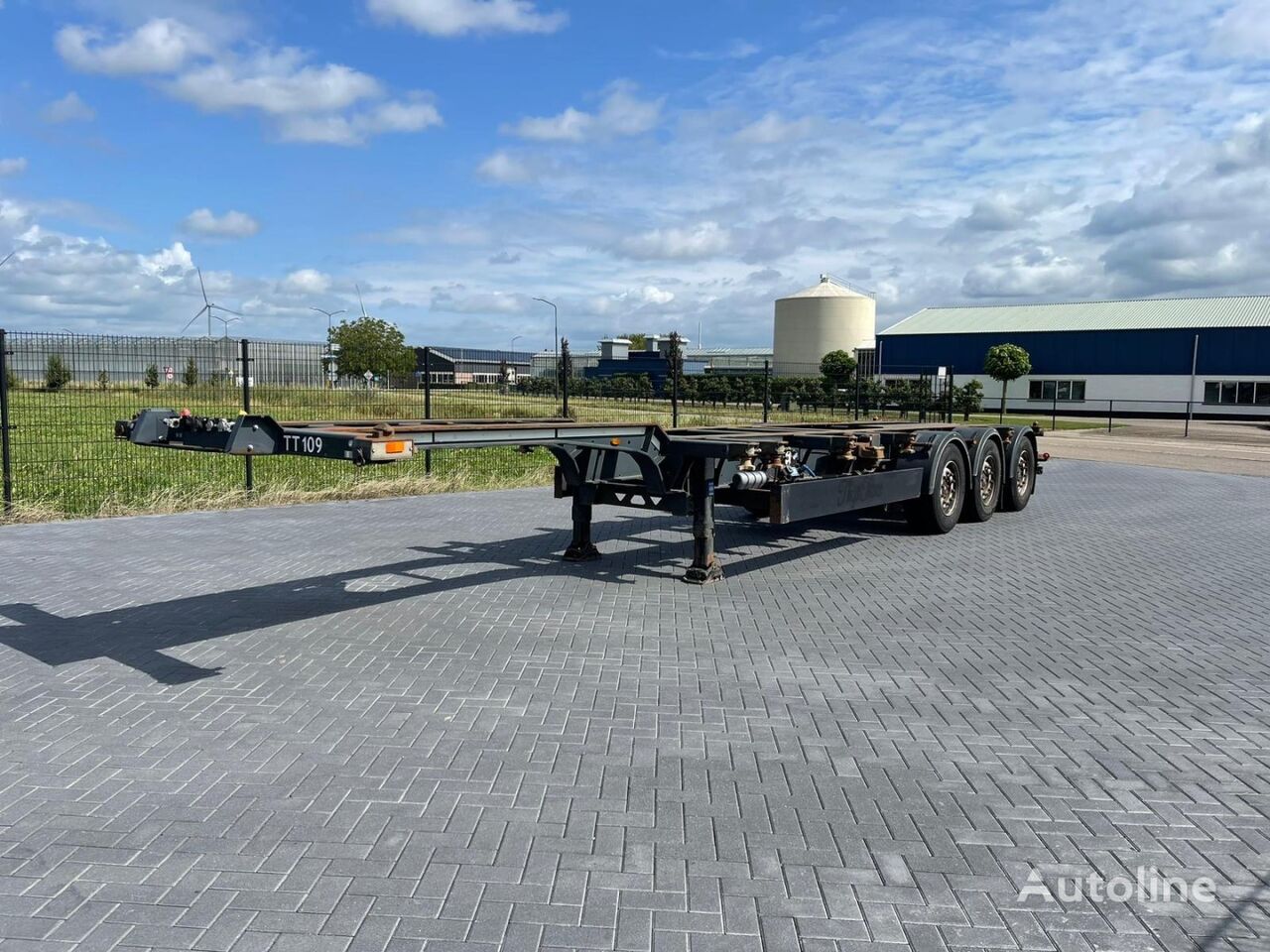 Kögel PORT 40 SIMPLEX 20 Lift axle, Extendable at the back, Dutch trai container chassis semi-trailer