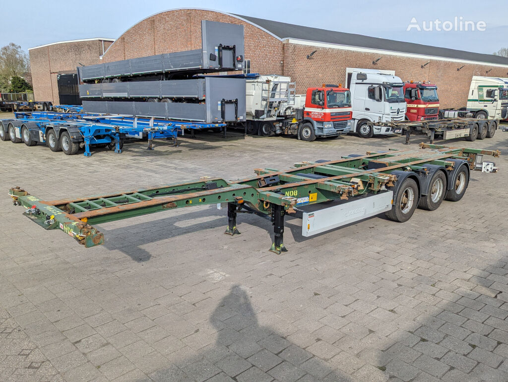 konteinerių važiuoklė puspriekabė Krone SD 27 3-Assen BPW - Back Slider - DrumBrakes - 5280kg - 10 units