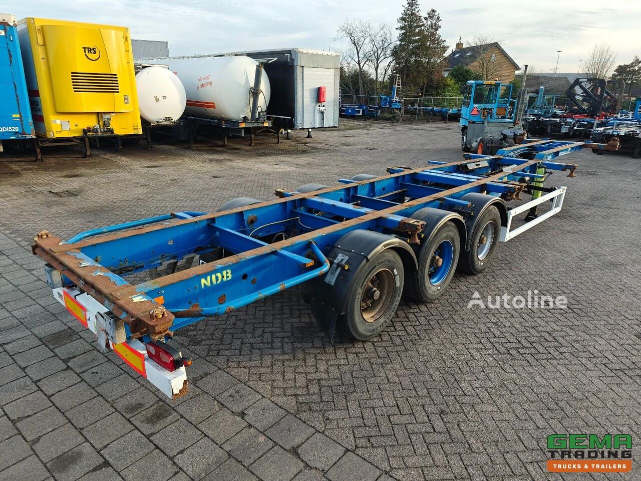 Полуприцеп контейнеровоз Krone SD 27 3-Axle BPW - Drum brakes - All connections - Autoline