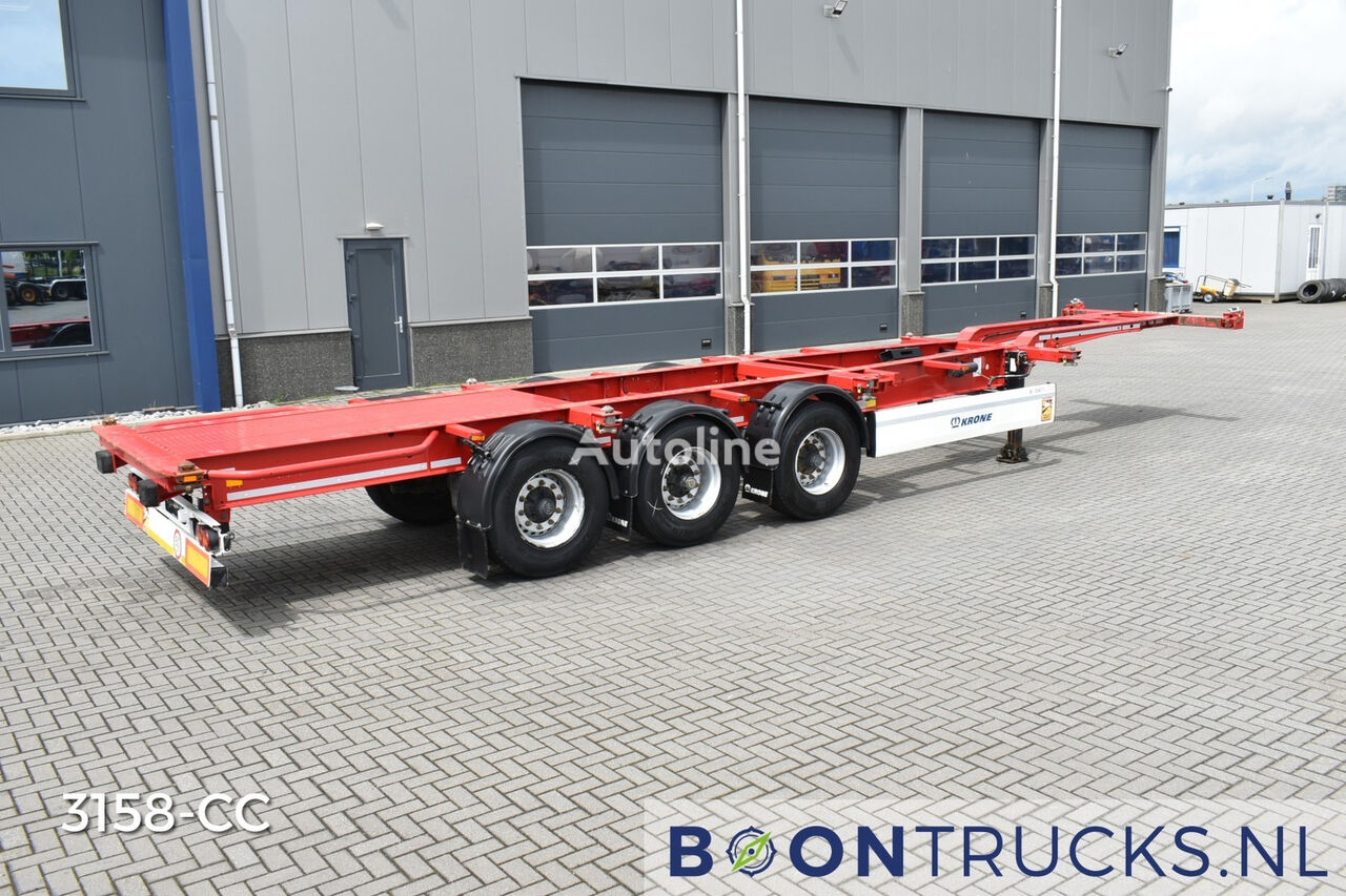 Krone SD BOX LINER | 2x20-40ft HC * 4650 Kg * FIXED CHASSIS * APK 10-2 konteinervedējs puspiekabe