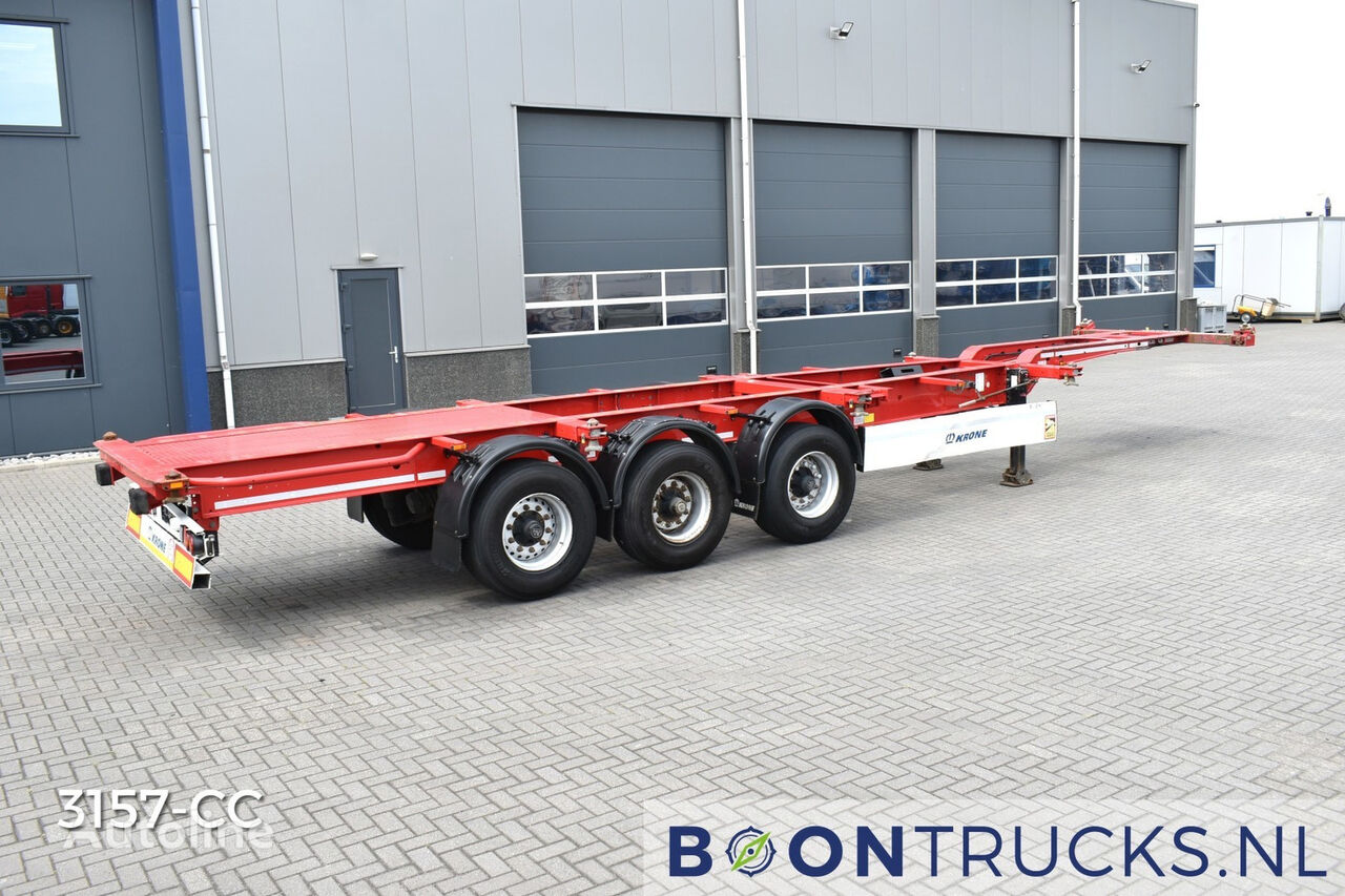 العربات نصف المقطورة شاحنة نقل الحاويات Krone SD BOX LINER | 2x20-40ft HC * 4650 Kg * FIXED CHASSIS * APK 10-2