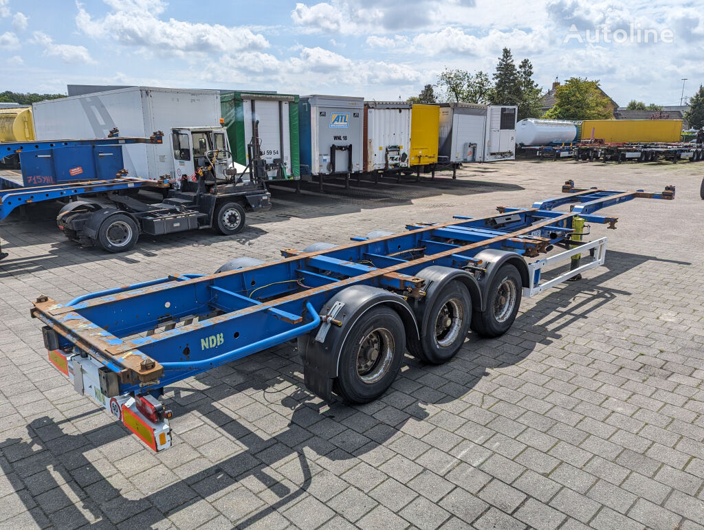 Krone SD27 3-Assen BPW - Drumbrakes - 4700KG - All Connections (O1913) container chassis semi-trailer