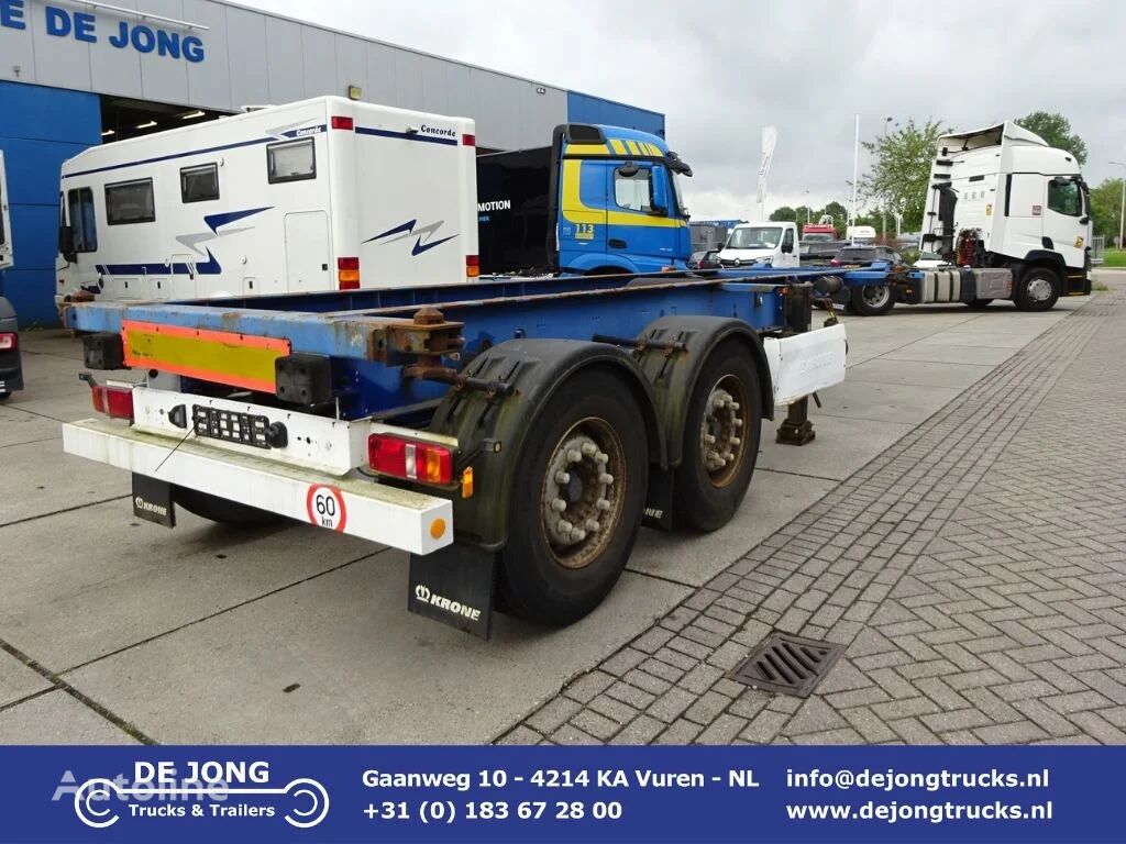 semi-remorque porte-conteneurs Krone SZ 20FT Container chassis / Mercedes + Disc