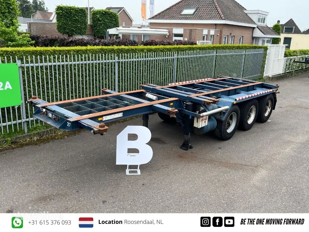 Netam-Fruehauf OSCCR39-27 - BPW/DRUM - Multi ( 2x extendable + Liftaxle ) - 65. container chassis semi-trailer