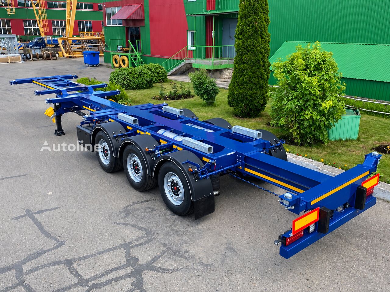 Onder Trailer AGM3 EXTENDABLE 3 AXLE CONTAINER CHASSIS IN STOCK!! container chassis semi-trailer - Autoline