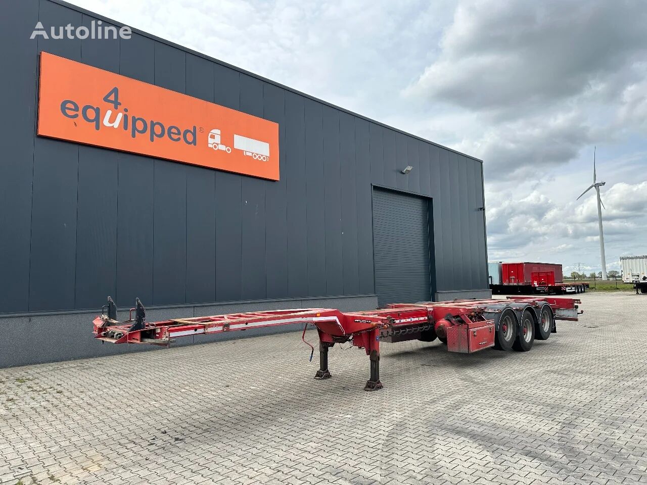 Pacton FLEX XL 45FT HC multi (3x uitschuifbaar), 2x liftas, BPW+ tromme container chassis semi-trailer