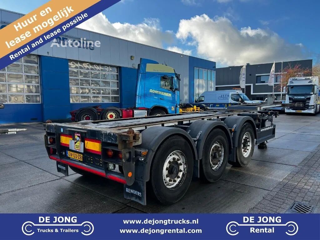 Renders Euro 800 3DFCST 45FT / 1x Lift Axle / 2x Extendable semirremolque de contenedores - Autoline