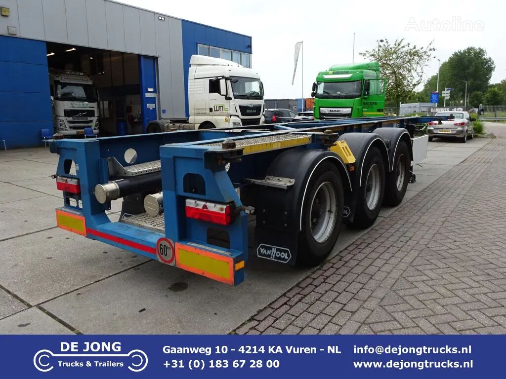 semi-remorque porte-conteneurs Van Hool Tank chassis / ADR / BPW + DISC / 20-30 FT