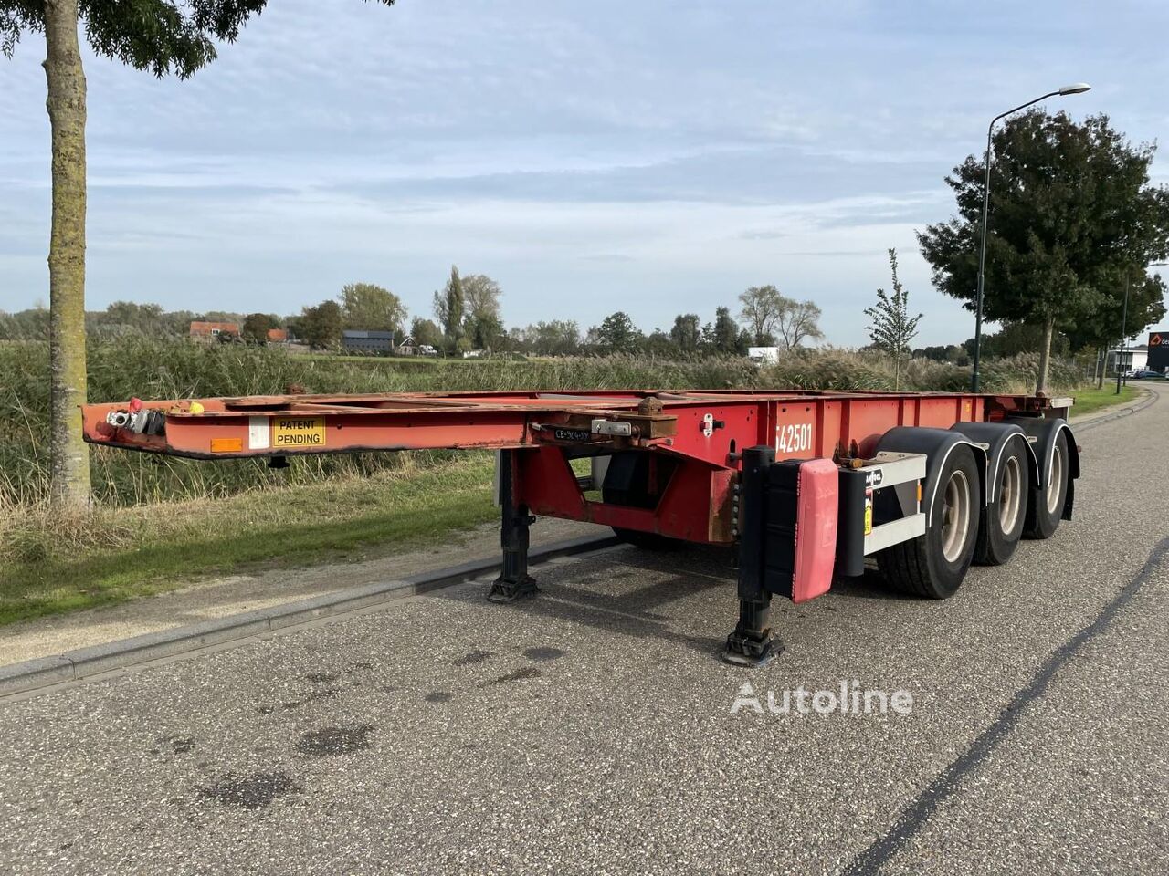 العربات نصف المقطورة شاحنة نقل الحاويات Van Hool Tankcontainerchassis - Autoline