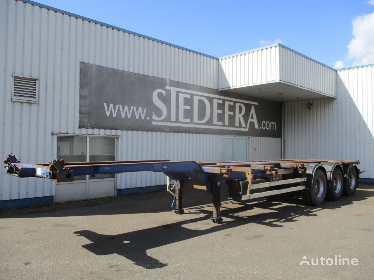 Wielton NS34P, container trailer , 3 ROR axle , Drum brakes , Air suspen container chassis semi-trailer