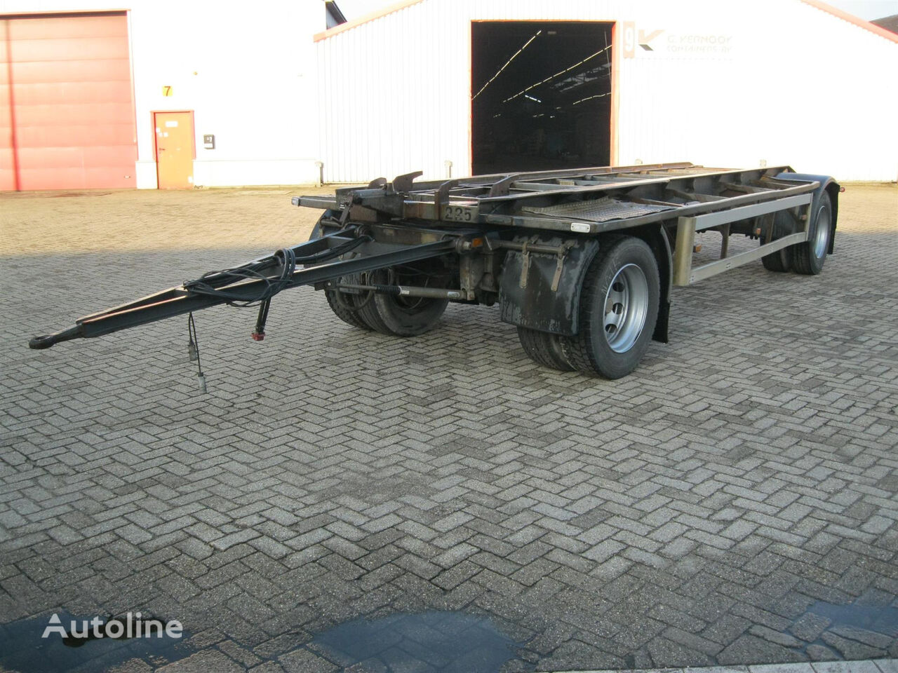 Floor Fla-10-108 Containeraanhanger, (incl APK) 2 assen, dubbele monta container chassis trailer