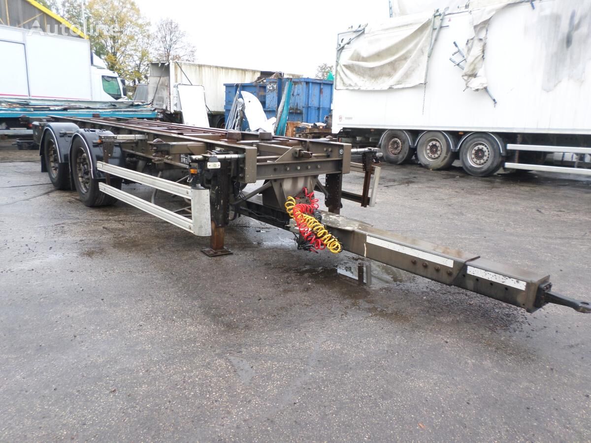 damaged Samro CD19W / CD19WG container chassis trailer