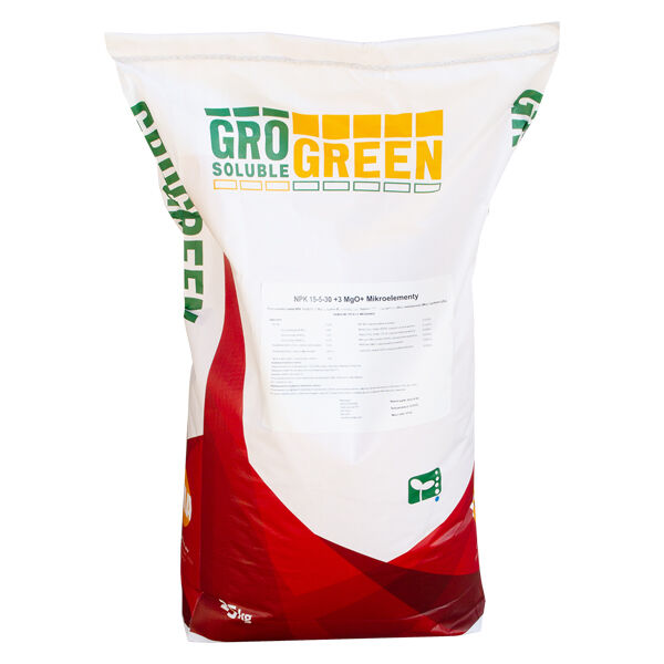 GROGREEN 15-5-30 + 3MgO NPK 25KG fertilizer for fertigation